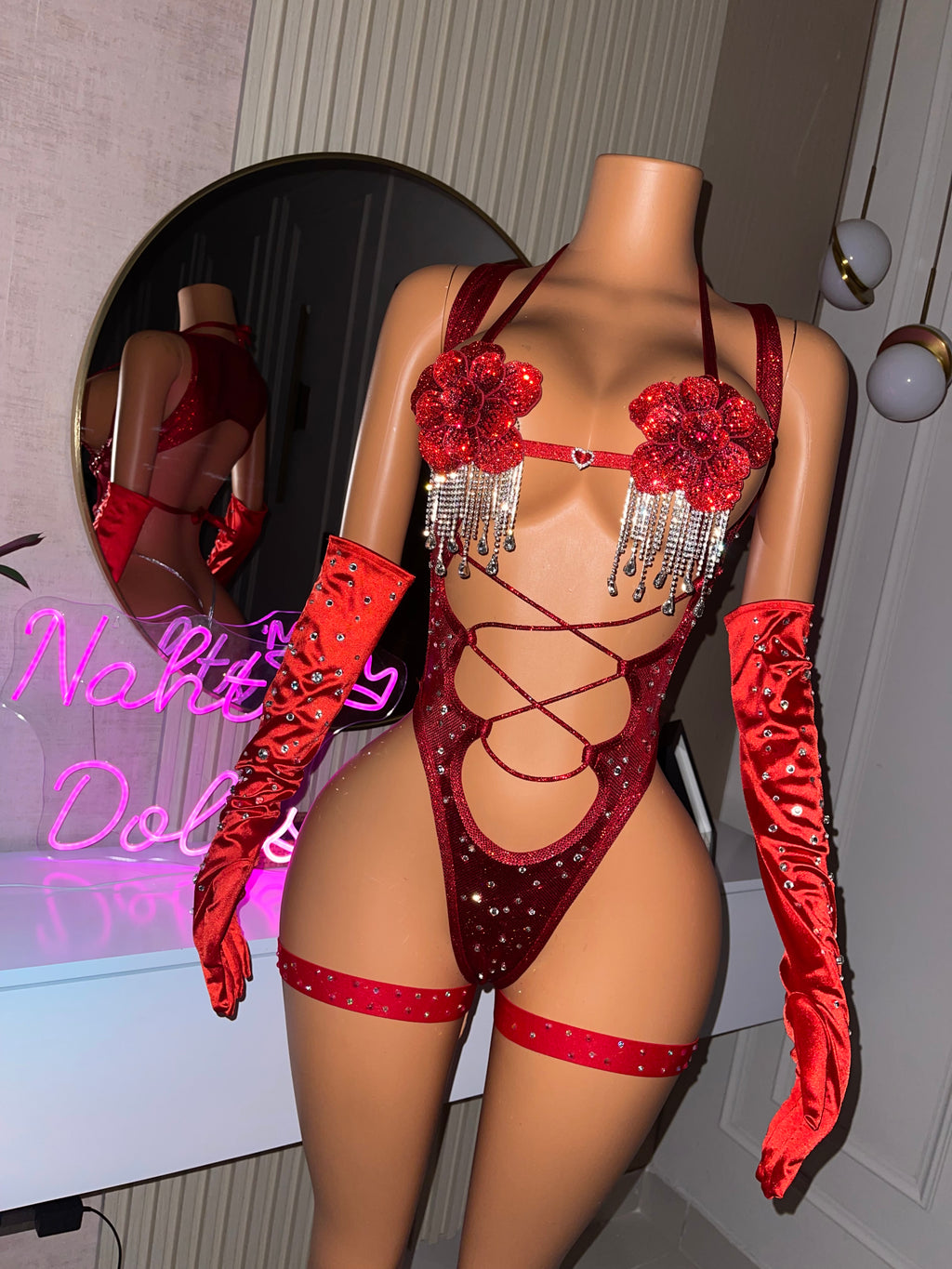 Exotic red flower 071