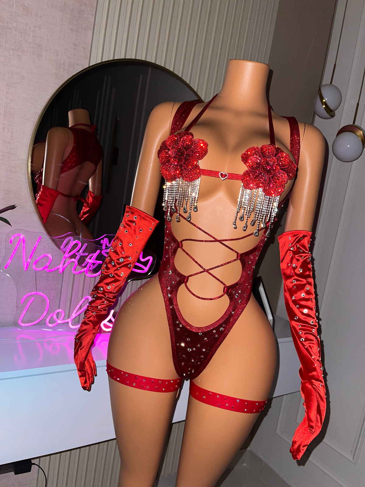 Exotic red flower 071